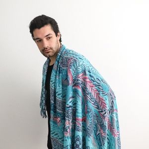 Authentic Indonesian Sarong (SEA BLU/PNK - Unisex)